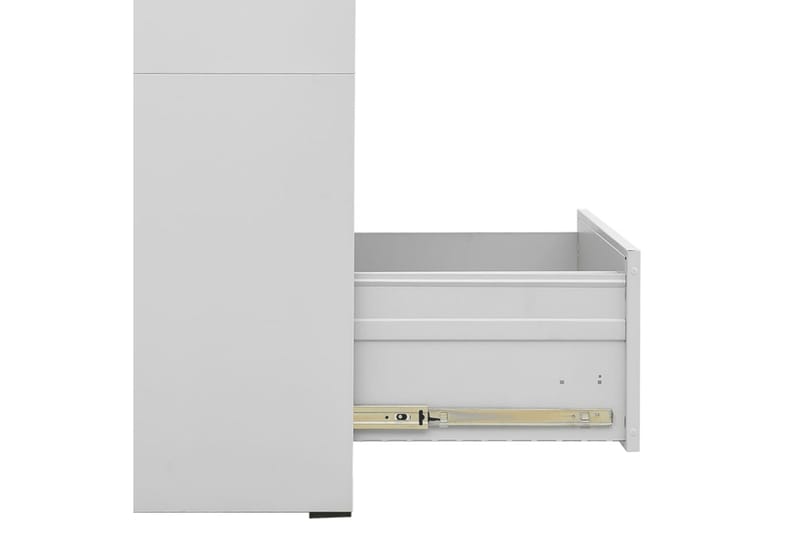 arkivskab 46x62x133 cm stål lysegrå - Grå - Opbevaring - Skab - Skabe - Kontorskab - Dokumentskab