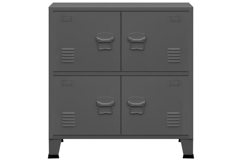 arkivskab 75x40x80 cm stål antracitgrå - Antracit - Opbevaring - Skab - Skabe - Kontorskab - Dokumentskab
