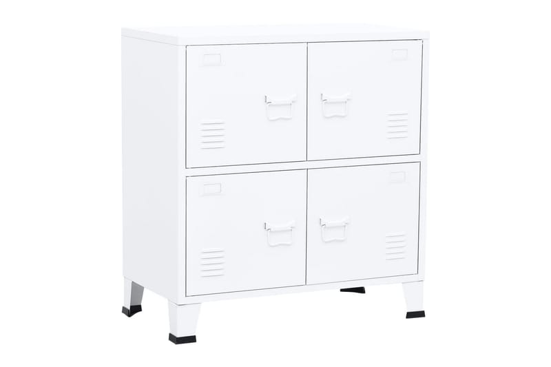 arkivskab 75x40x80 cm stål hvid - Hvid - Opbevaring - Skab - Skabe - Kontorskab - Dokumentskab