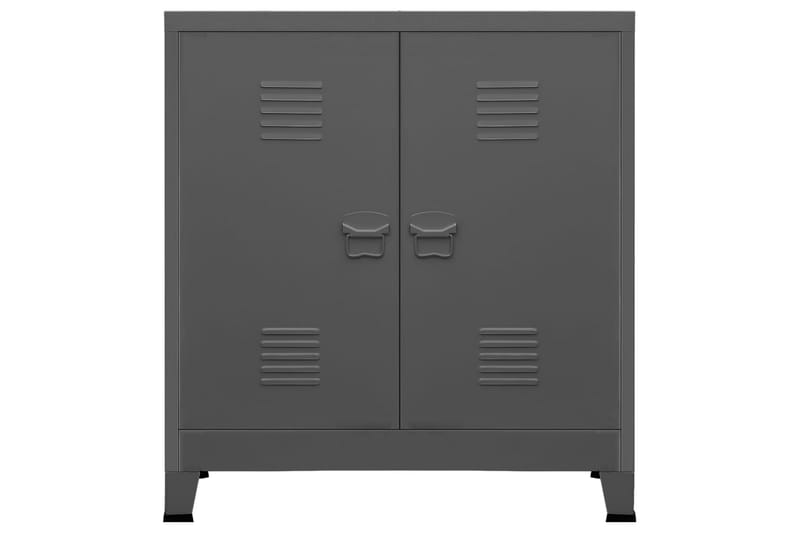 arkivskab 90x40x100 cm stål antracitgrå - Antracit - Opbevaring - Skab - Skabe - Kontorskab - Dokumentskab
