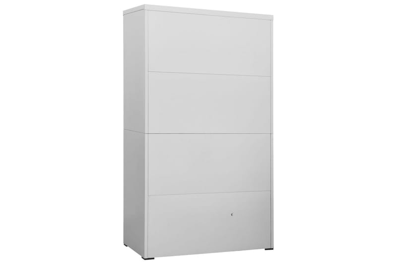 arkivskab 90x46x164 cm stål lysegrå - Grå - Opbevaring - Skab - Skabe - Kontorskab - Dokumentskab