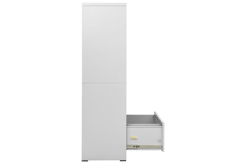 arkivskab 90x46x164 cm stål lysegrå - Grå - Opbevaring - Skab - Skabe - Kontorskab - Dokumentskab