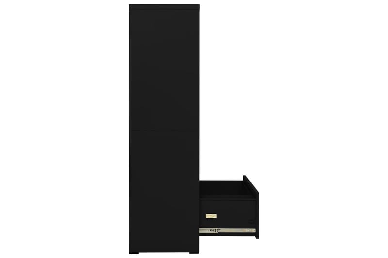 arkivskab 90x46x164 cm stål sort - Sort - Dokumentskab - Kontormøbler