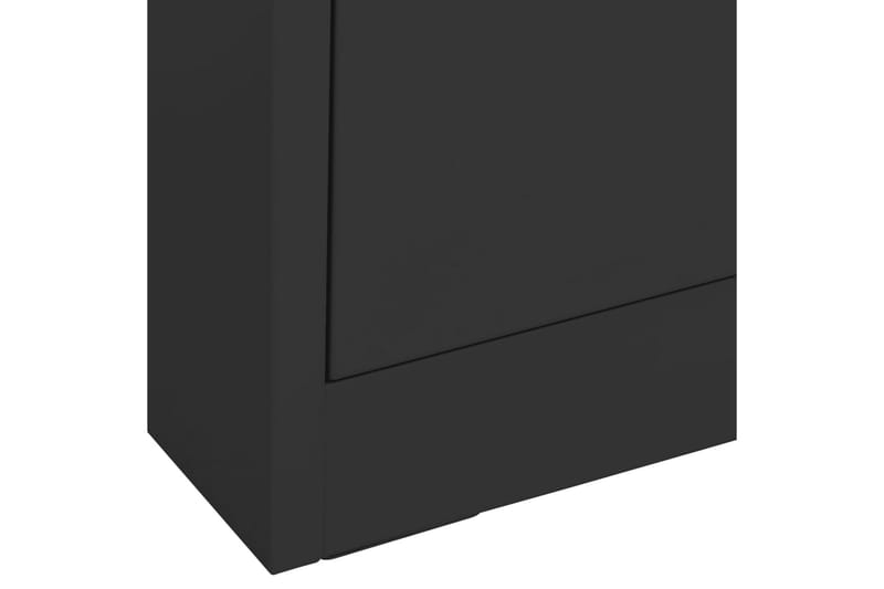 arkivskab 90x46x72,5 cm stål antracitgrå - Antracit - Dokumentskab - Kontormøbler