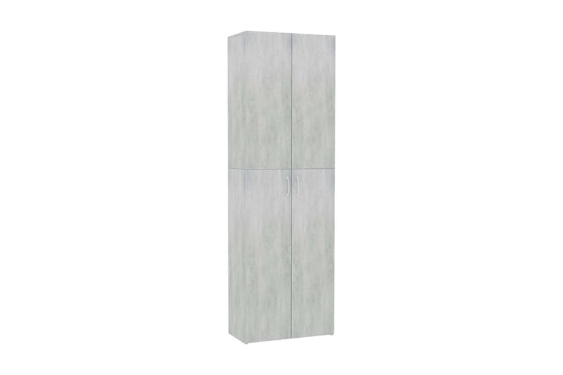 kontorskab 60 x 32 x 190 cm spånplade betongrå - Opbevaring - Skab - Skabe - Kontorskab - Dokumentskab