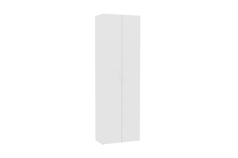 kontorskab 60 x 32 x 190 cm spånplade hvid højglans - Dokumentskab - Kontormøbler