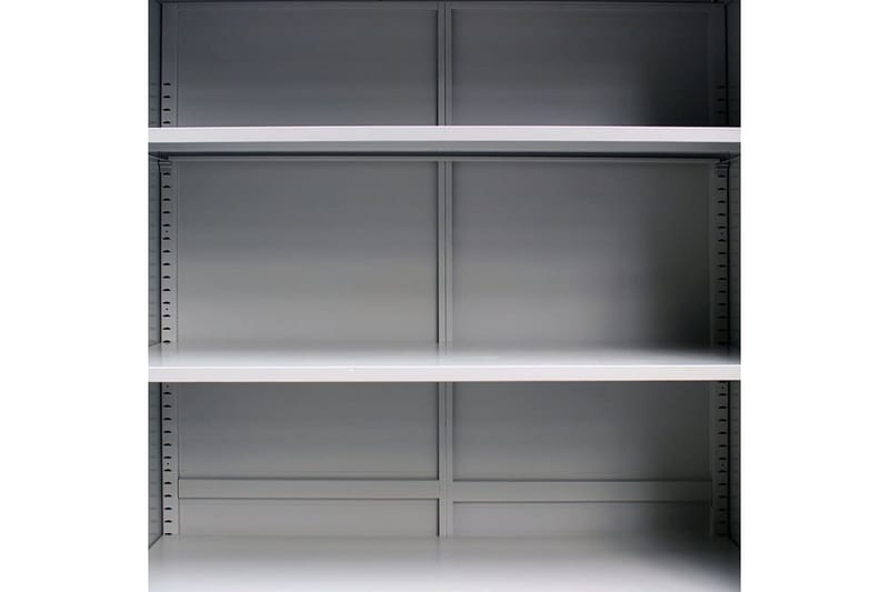 Kontorskab 90 X 40 X 140 Cm Stål Grå - Grå - Opbevaring - Skab - Skabe - Kontorskab - Dokumentskab