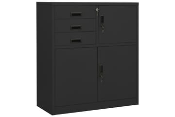 kontorskab 90x40x102 cm stål antracitgrå - Antracit - Opbevaring - Skab - Skabe - Kontorskab - Dokumentskab