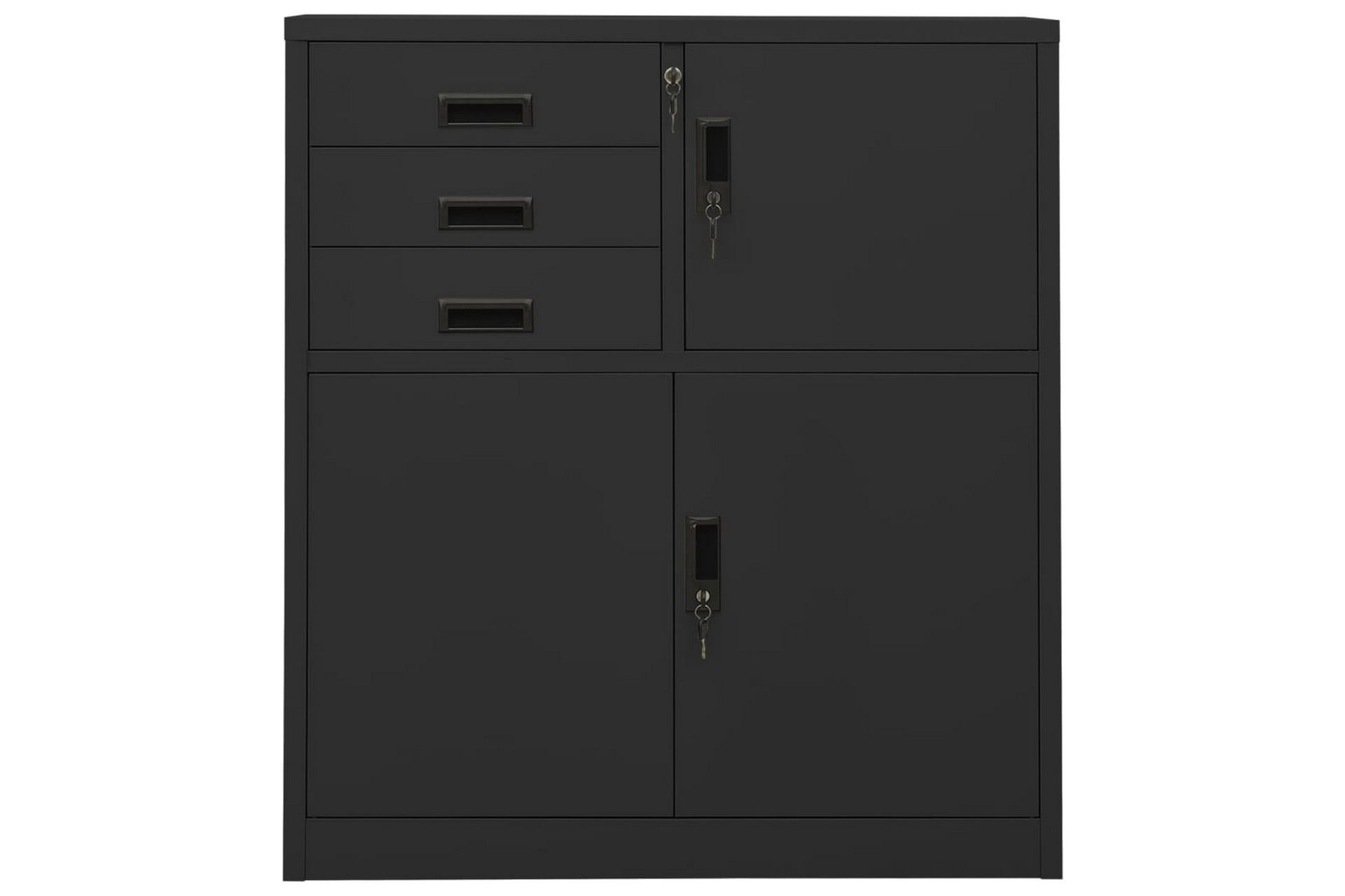 kontorskab 90x40x102 cm stål antracitgrå - Antracit - Opbevaring - Skab - Skabe - Kontorskab - Dokumentskab