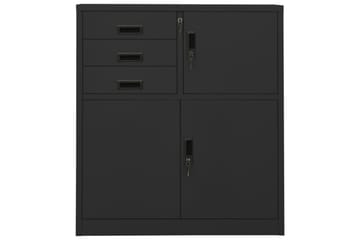 kontorskab 90x40x102 cm stål antracitgrå - Antracit - Opbevaring - Skab - Skabe - Kontorskab - Dokumentskab