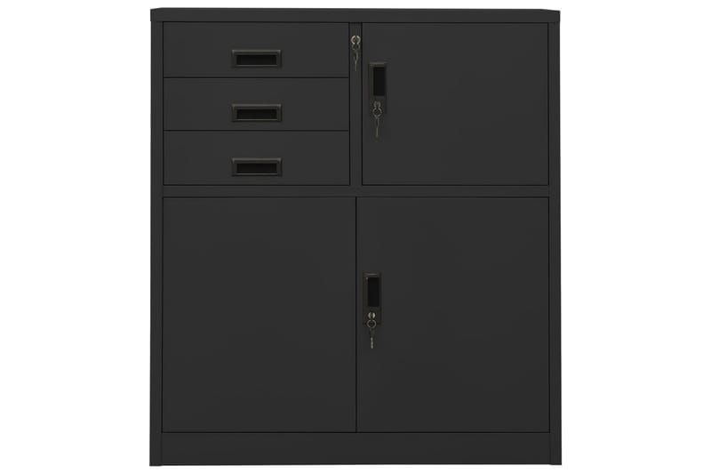 kontorskab 90x40x102 cm stål antracitgrå - Antracit - Opbevaring - Skab - Skabe - Kontorskab - Dokumentskab