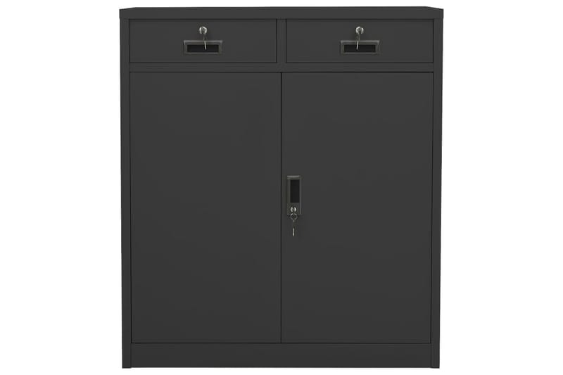 kontorskab 90x40x102 cm stål antracitgrå - Antracit - Opbevaring - Skab - Skabe - Kontorskab - Dokumentskab
