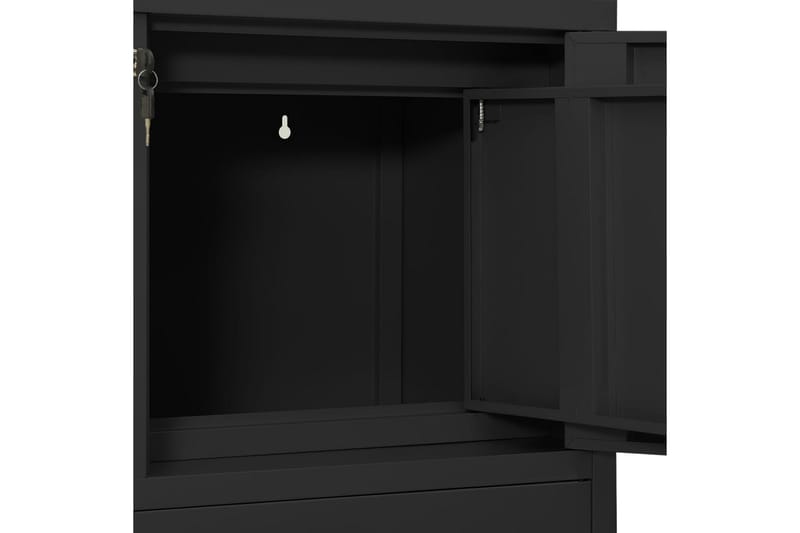 kontorskab 90x40x102 cm stål antracitgrå - Antracit - Opbevaring - Skab - Skabe - Kontorskab - Dokumentskab