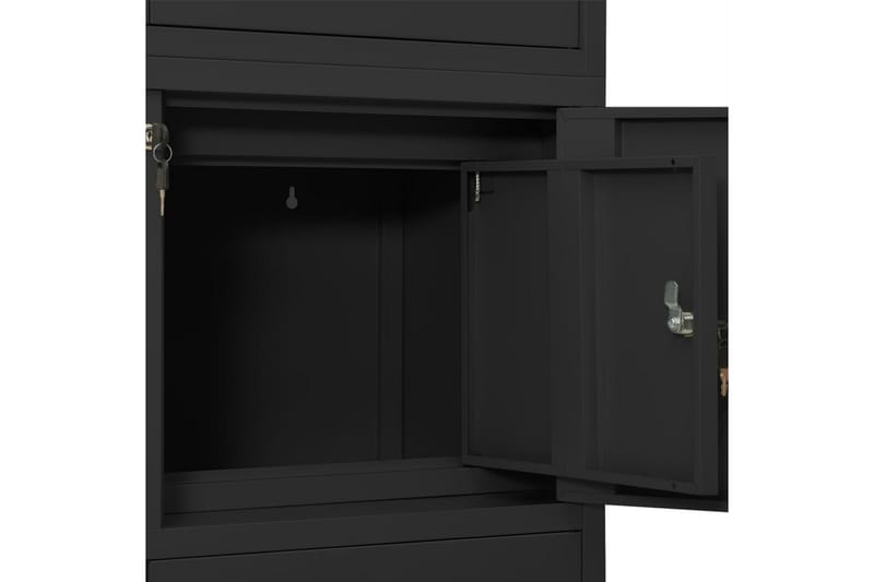 kontorskab 90x40x180 cm stål antracitgrå - Antracit - Opbevaring - Skab - Skabe - Kontorskab - Dokumentskab