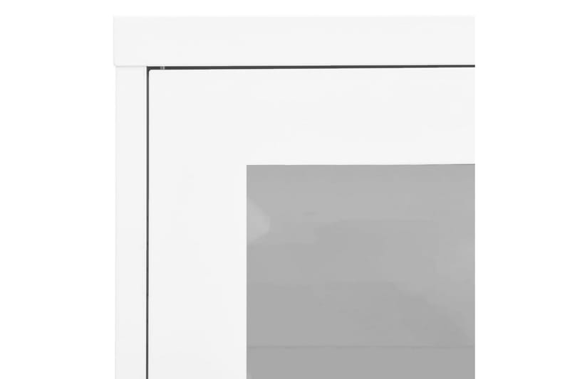 kontorskab 90x40x70 cm stål hvid - Hvid - Dokumentskab - Kontormøbler