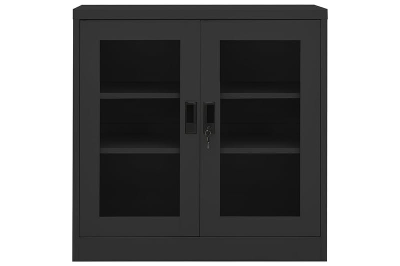kontorskab 90x40x90 cm stål antracitgrå - Antracit - Opbevaring - Skab - Skabe - Kontorskab - Dokumentskab