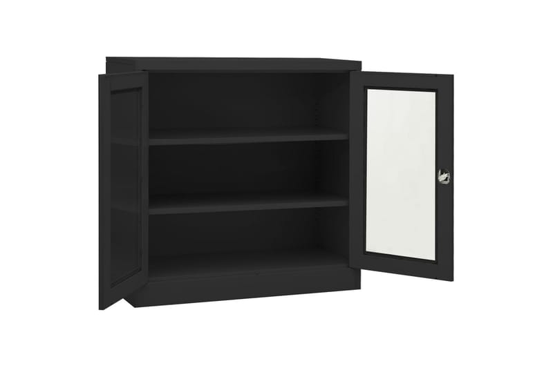 kontorskab 90x40x90 cm stål antracitgrå - Antracit - Opbevaring - Skab - Skabe - Kontorskab - Dokumentskab