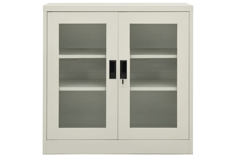 kontorskab 90x40x90 cm stål grå - Grå - Opbevaring - Skab - Skabe - Kontorskab - Dokumentskab