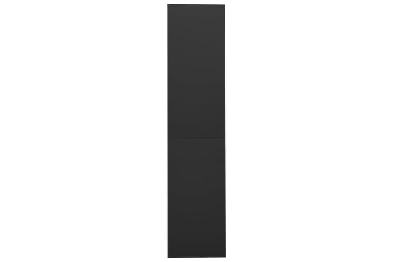 kontorskab med skydelåger 90x40x180 cm stål antracitgrå - Antracit - Opbevaring - Skab - Skabe - Kontorskab - Dokumentskab
