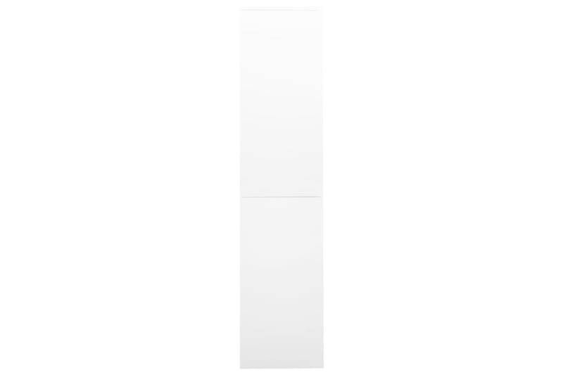kontorskab med skydelåger 90x40x180 cm stål hvid - Hvid - Opbevaring - Skab - Skabe - Kontorskab - Dokumentskab