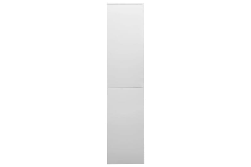 kontorskab med skydelåger 90x40x180 cm stål lysegrå - Grå - Opbevaring - Skab - Skabe - Kontorskab - Dokumentskab