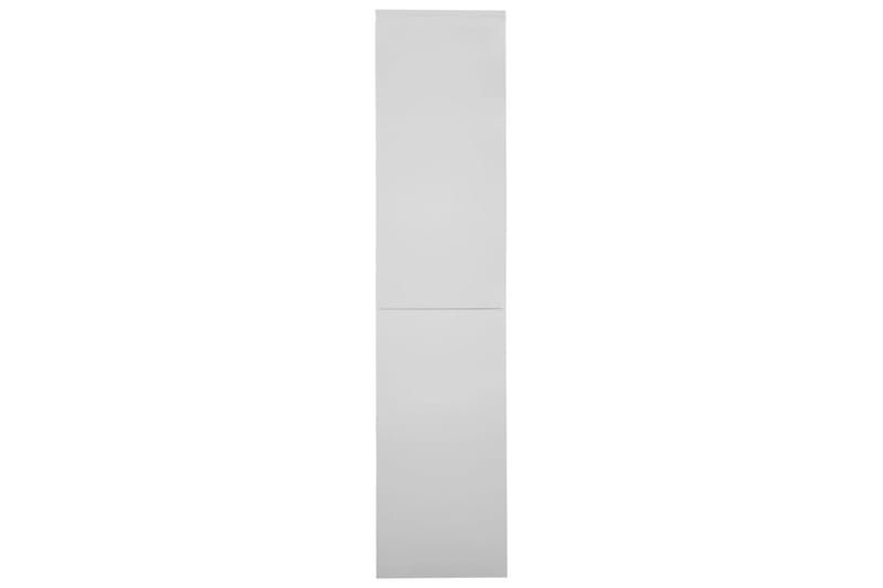 kontorskab med skydelåger 90x40x180 cm stål lysegrå - Grå - Opbevaring - Skab - Skabe - Kontorskab - Dokumentskab