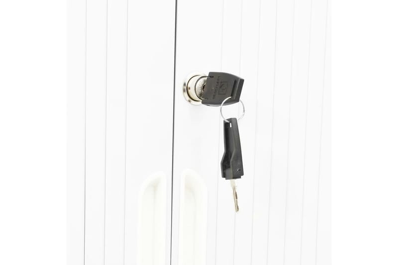 skab med skydelåge 90x40x90 cm stål hvid - Hvid - Opbevaring - Skab - Skabe - Kontorskab - Dokumentskab