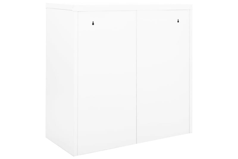 skab med skydelåge 90x40x90 cm stål hvid - Hvid - Opbevaring - Skab - Skabe - Kontorskab - Dokumentskab