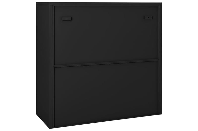 skab med skydelåger 90x40x90 cm stål antracitgrå - Antracit - Opbevaring - Skab - Skabe - Kontorskab - Dokumentskab