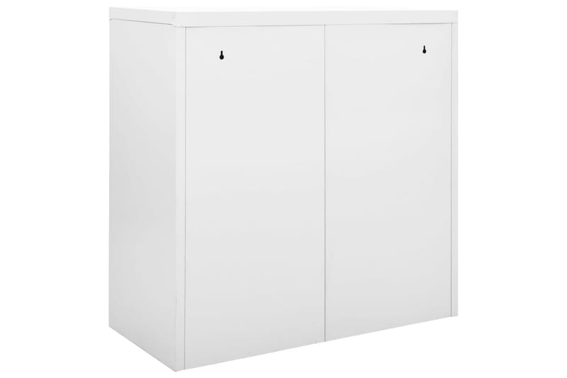 skab med skydelåger 90x40x90 cm stål grå - Grå - Opbevaring - Skab - Skabe - Kontorskab - Dokumentskab