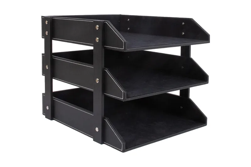 Walter brevkurv Sort læder, undefined