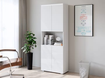 garderobeskab Dokumentskab VERA 70 + LED hvid - Opbevaring - Tøjopbevaring - Garderobeskabe - Garderobeskab & klædeskab