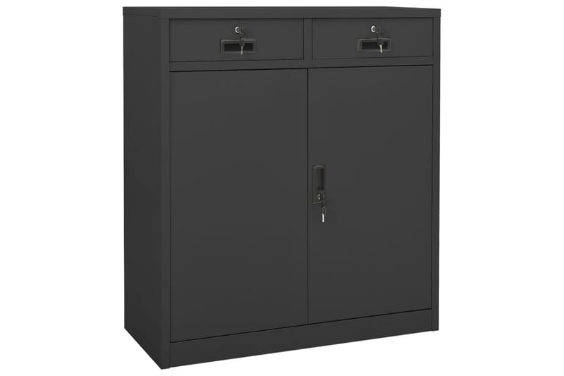 kontorskab med plantekasse 90x40x125 cm stål antracitgrå - Antracit - Opbevaring - Skab - Skabe - Kontorskab - Dokumentskab
