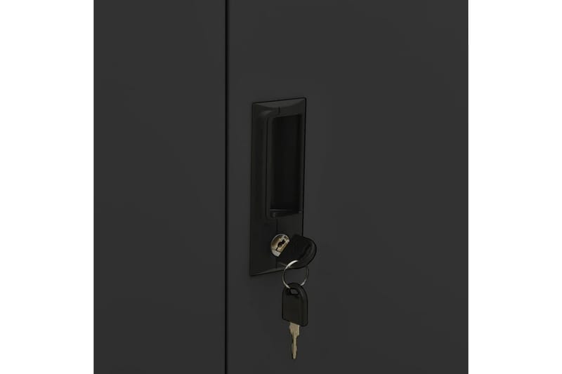 kontorskab med plantekasse 90x40x125 cm stål antracitgrå - Antracit - Opbevaring - Skab - Skabe - Kontorskab - Dokumentskab