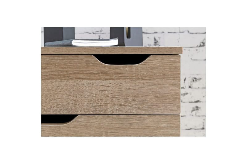 Rullecontainer Wohnling 4-skuffers foliebelagt spånplade med hjul, moderne - Opbevaring - Opbevaringsmøbler - Kommode - Arkivskabe