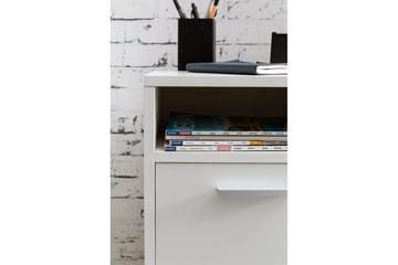 Rullecontainer Wohnling opbevaringsbakke, 1 dør, foliebelagt spånplade med hjul, moderne stil Hvid - Hvid - Opbevaring - Opbevaringsmøbler - Kommode - Arkivskabe