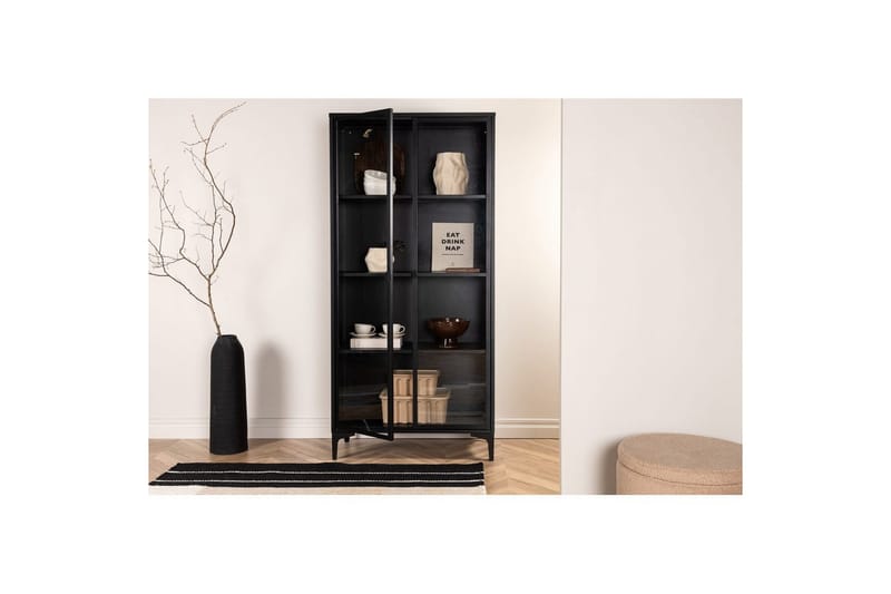 Skab Piring - Sort - Opbevaring - Skab - Vitrineskabe