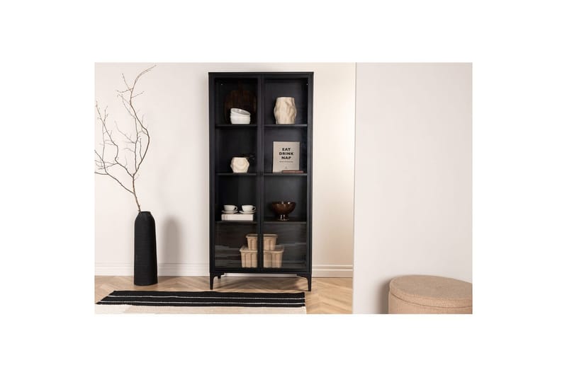 Skab Piring - Sort - Opbevaring - Skab - Vitrineskabe