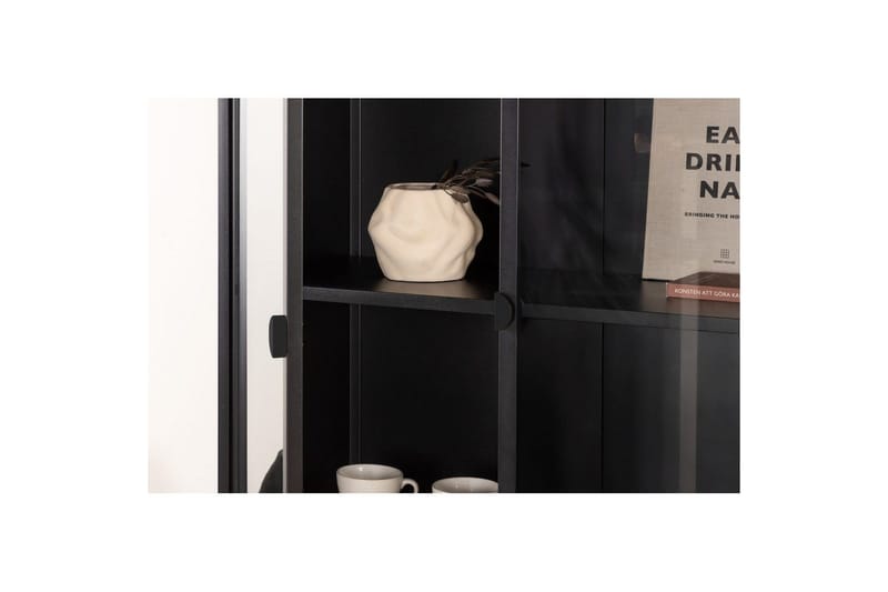 Skab Piring - Sort - Opbevaring - Skab - Vitrineskabe