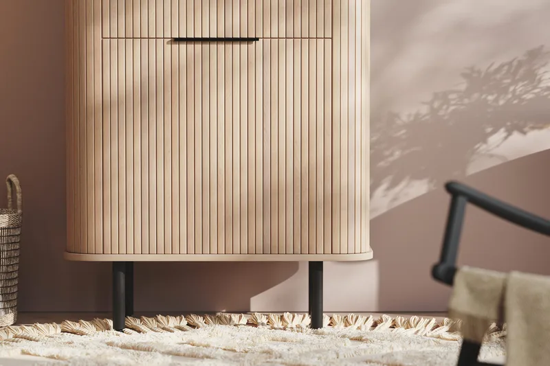 Kopparbo Højskab Hvidlaseret Eg - Lyst hvidlaseret egetræ - Opbevaring - Skab - Skabe