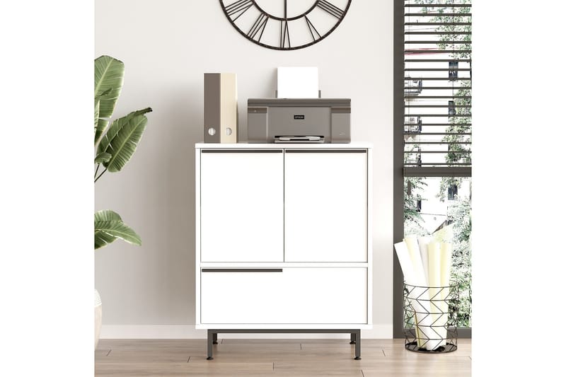 Liyakat Highboard - Hvid - Opbevaring - Skab - Skabe