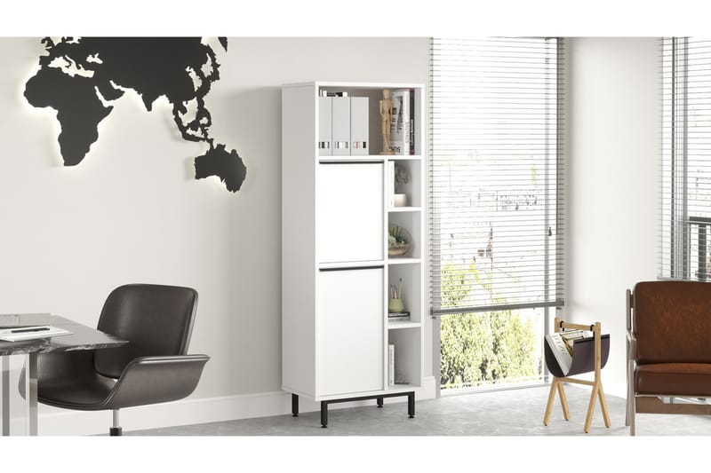 Liyakat Highboard - Hvid - Opbevaring - Skab - Skabe