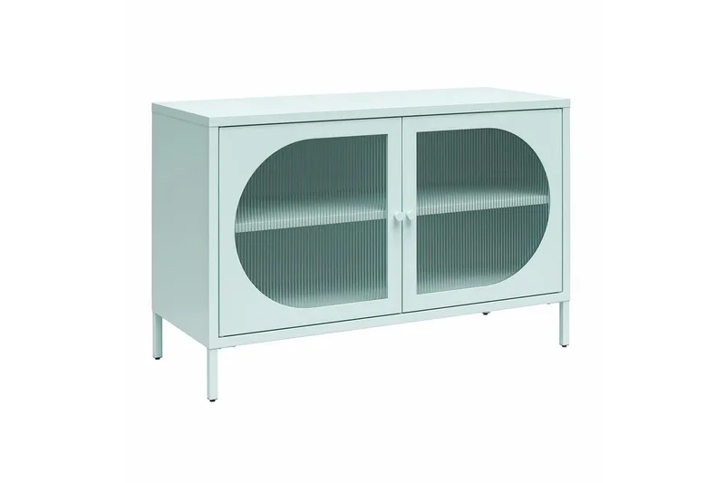 Skab Luna 100x40x64 cm, Sky Blå - 100x40x64 cm, Sky Blå - Opbevaring - Skab - Vitrineskabe