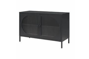 Skab Luna 100x40x64 cm, Sort - 100x40x64 cm, Sort - Opbevaring - Skab - Vitrineskabe