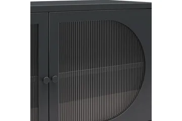 Skab Luna 100x40x64 cm, Sort - 100x40x64 cm, Sort - Opbevaring - Skab - Vitrineskabe