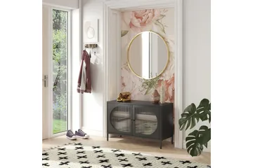 Skab Luna 100x40x64 cm, Sort - 100x40x64 cm, Sort - Opbevaring - Skab - Vitrineskabe