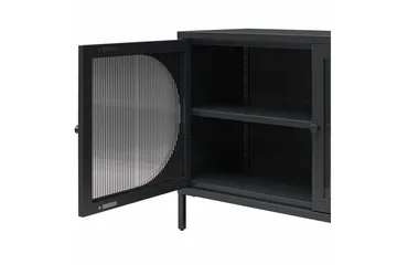 Skab Luna 100x40x64 cm, Sort - 100x40x64 cm, Sort - Opbevaring - Skab - Vitrineskabe