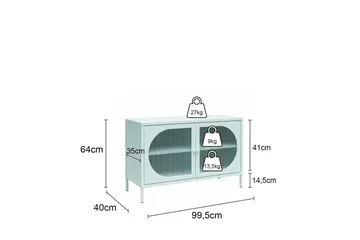 Skab Luna 100x40x64 cm, Pergament - 100x40x64 cm, Pergament - Opbevaring - Skab - Vitrineskabe