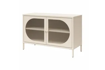 Skab Luna 100x40x64 cm, Pergament - 100x40x64 cm, Pergament - Opbevaring - Skab - Vitrineskabe