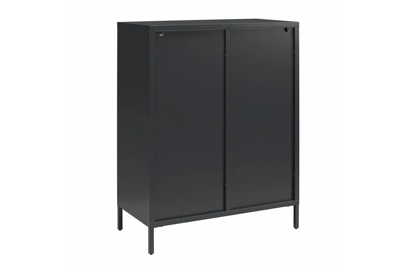 Skab Luna 80x40x102 cm, Sort - 80x40x102 cm, Sort - Opbevaring - Skab - Vitrineskabe